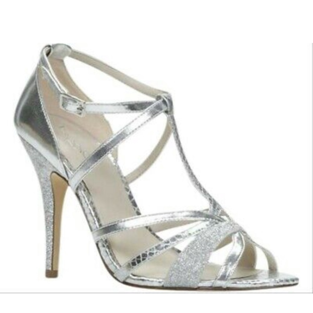 ALDO Silver Cariseto Sandals Size 8